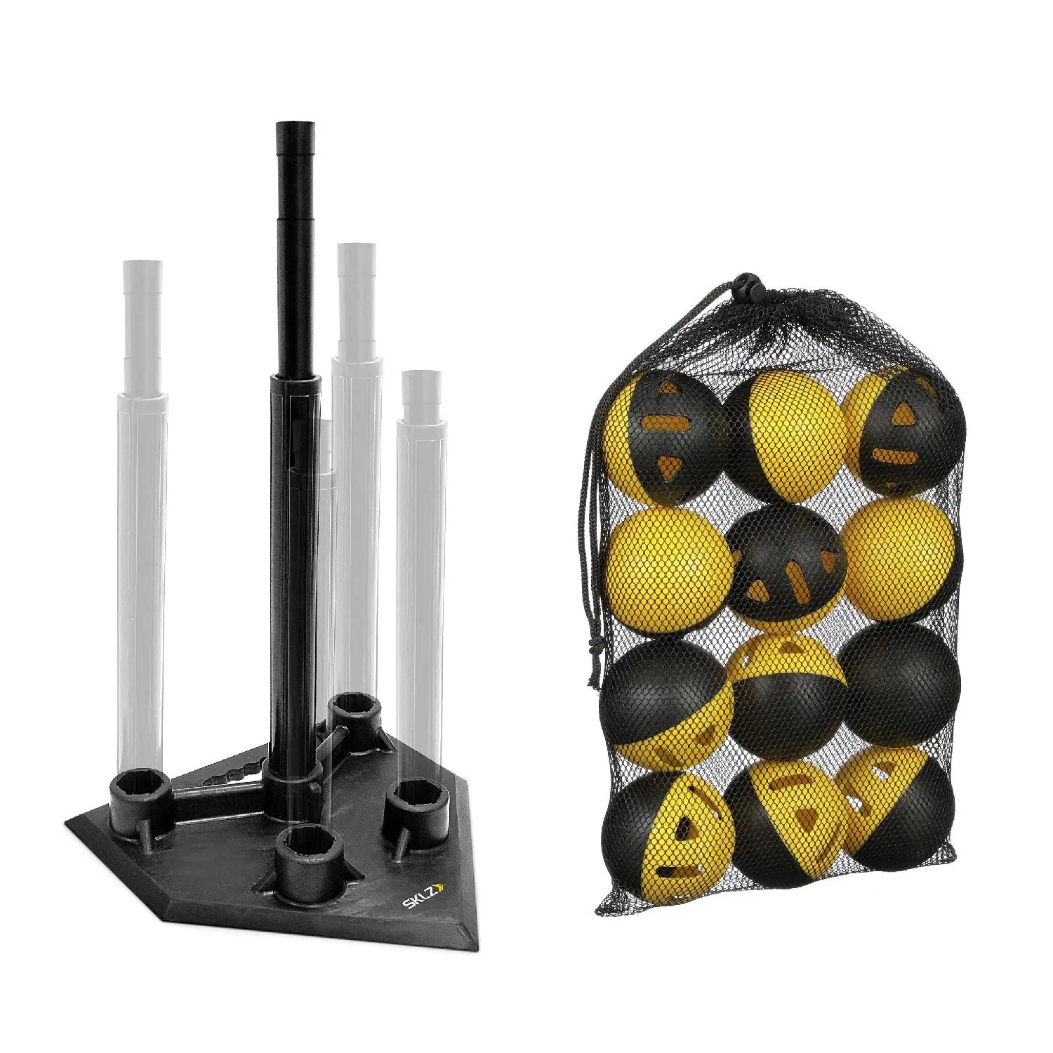 SKLZ 5-Position Tee & Impact Practice Balls Baseball Training Bundle, Batting Trainer Equipment for Baseball Fundamentals, Sports & Outdoor Use