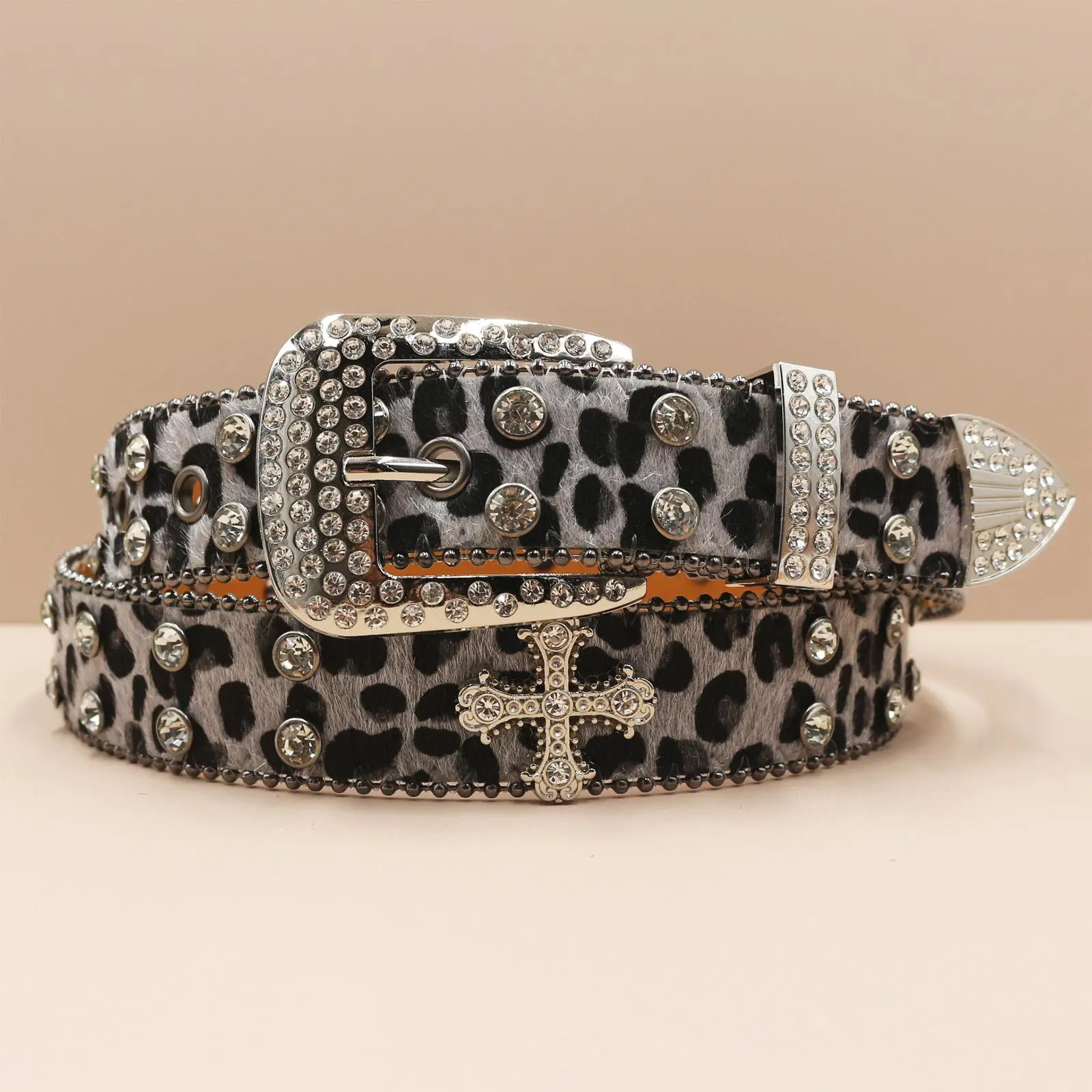 leopard print bb belt - TikTok Shop display picture 1
