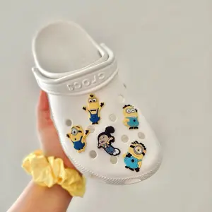 Yellow Cartoon Character Croc Charms for Kids Fun & Stylish Shoe Accessories