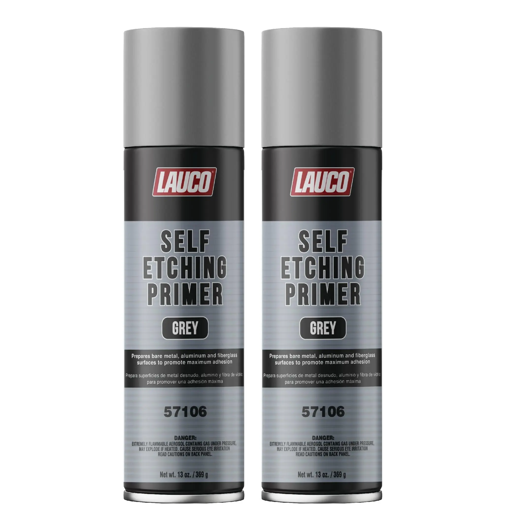 Lauco Gray Self Etching Primer Aerosol Spray Can (13oz) - Automotive & Industrial Phosphoric Acid Etching Solution for Priming Metals, Truck Beds, with Coatings, Rust Protection, Adhesive Bonding, Surface Treatment