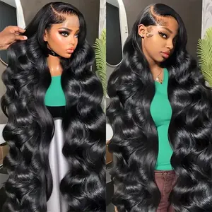 Gabrielle Hair 180 Density Colored 13x6 Lace Front Wigs Human Hair Pre Plucked Brazilian 99J 4# 33# Colored Body Wave HD Transparent Lace Frontal Wigs Human Hair with Baby Hair Natural Hairline Natural Black Color