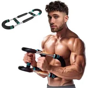 U-Shaped Twister Arm Trainer, Adjustable Chest Arm Forearm Strengthener with 4 Springs, Portable Home Fitness Equipment for Men, Upper Body Muscle Workout Tool.