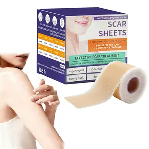 Silicone Scar Sheets,Silicone Scar Tape,Waterproof Silicone Scar Removal Strips for Surgical,C-Section,Tummy Tuck,Keloid Scars (1.6"X 59" Roll-1.5M) Keloid Bump Removal Selfcare Tool