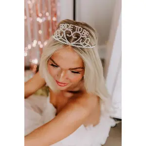 Bride To Be Rhinestone Heart Tiara