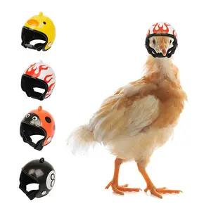 Pet Supplies, Protective Chicken Helmets, Hen Hats, Bird Hats, Hen Head Covers, Pet Toys, Small Pet Anti-Fighting Helmets, Chicken Anti-Pecking Protective Head Covers, Pigeon And Sugar Glider Pet Safety Helmets