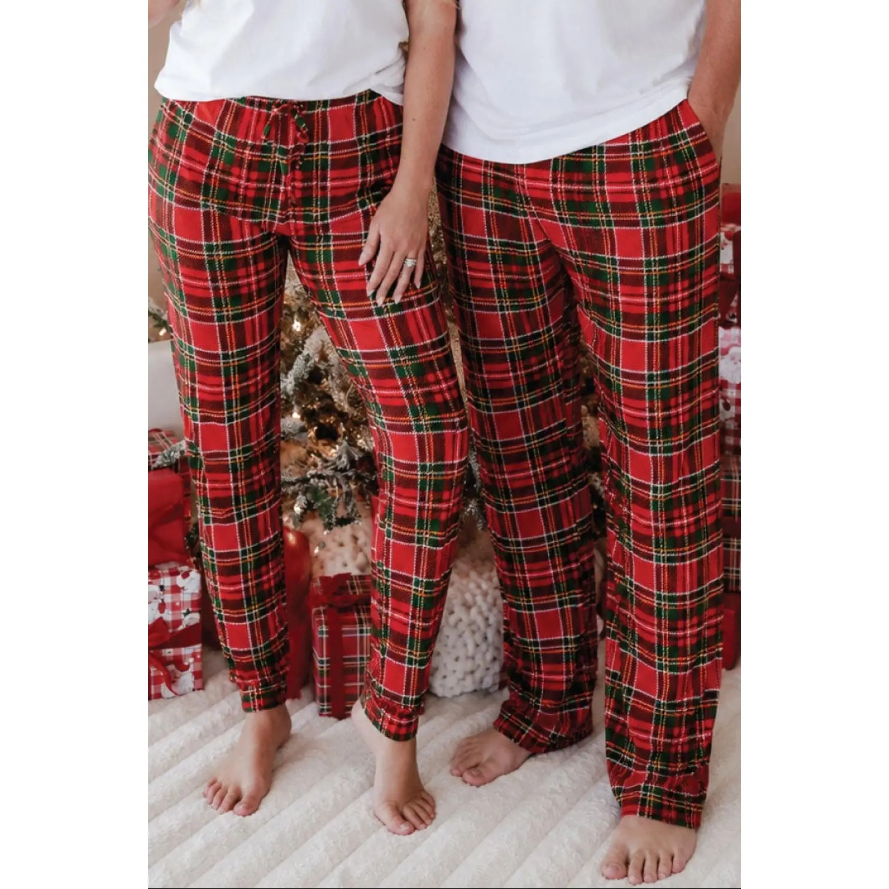 Unisex Adult Pajama Pants | Plaid Tidings