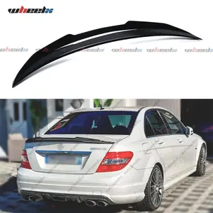 2008-2014 – Mercedes Benz W204 C-Class C63 AMG 4-Door Sedan – Real Carbon Fiber Duckbill Rear Spoiler, PSM Style (Not Coupe), Gloss Black Forged Pattern, Lightweight ABS, Double-Tape Install, Direct Fit Euro Body Kit summervibes☀️