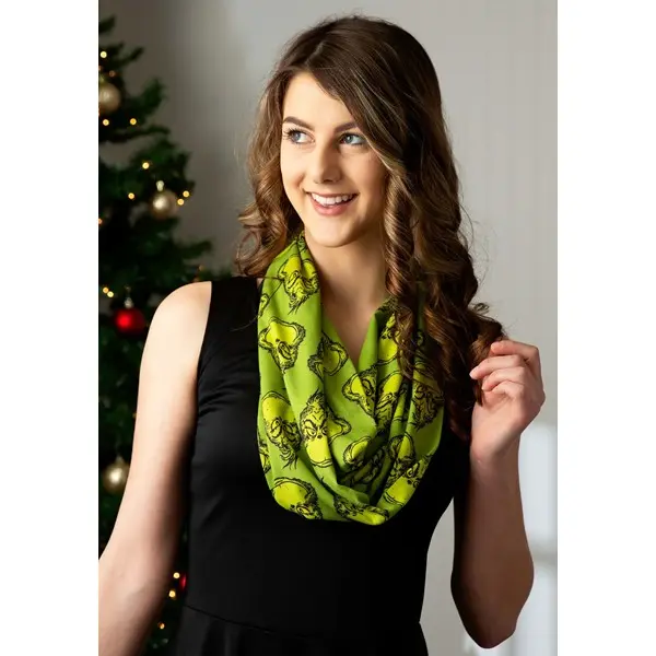 Dr. Seuss The Grinch Jersey Scarf for Women