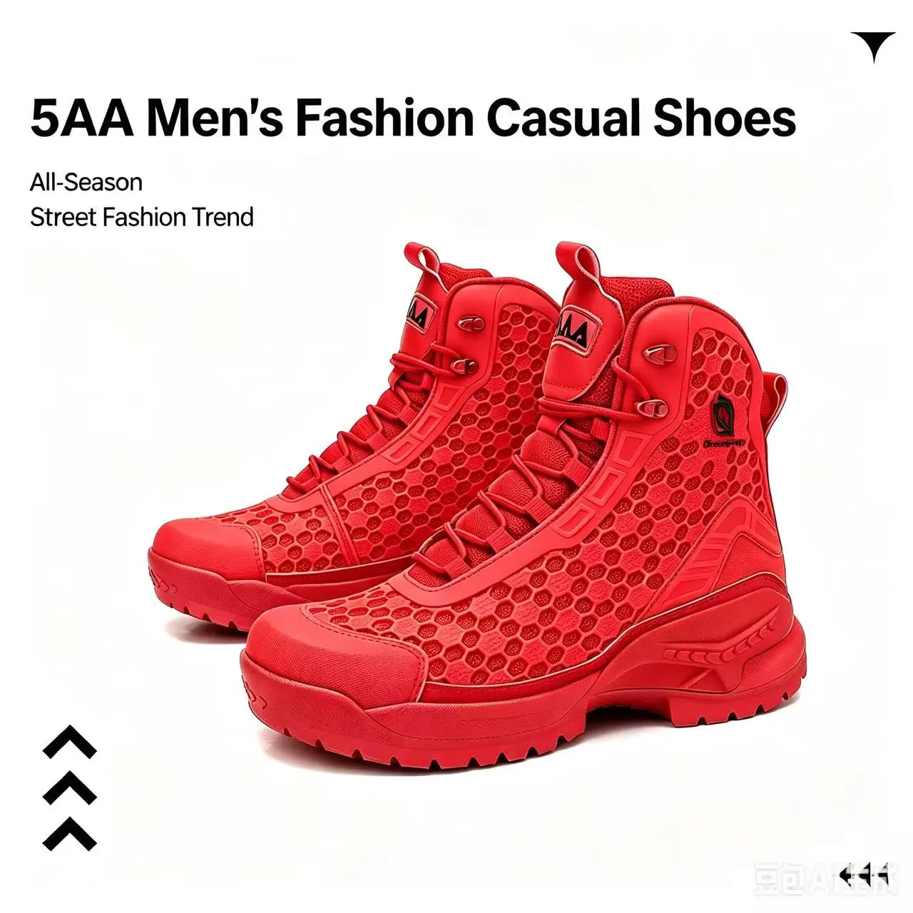 5. AA Men's High-top Lace-up Fashion Trendy Outdoor Hiking Boots, engineer  Boots, Round Toe Design, Lightweight and Breathable, Shock-, Non-slip, Ankle Support, Suitable for Various Scenarios, Perfect for Hiking, Camping, Daily Walking, and Parties.