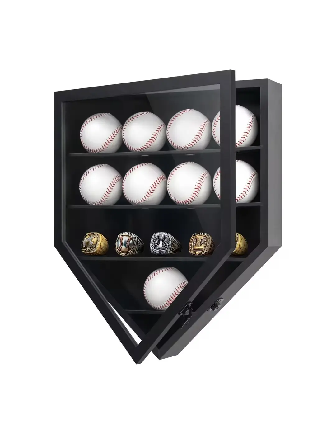 Baseball Display Case UV Protection Clear Acrylic Base Ball Box with Solid Wood Base, Baseball Stand for Autographed Ball Ideal Gift