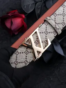 Men's Luxury Alloy Letter Buckle Belt, Classic B Element Print Waistband, Casual Fashionable All Season Pants Strap