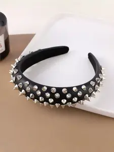 Punk Rivet Hairband, Millennium Spice Girl Style Accessory, Secure Fit for Thick Hair, Y2K Hairband, Spicy Girl Fashion, Headbands