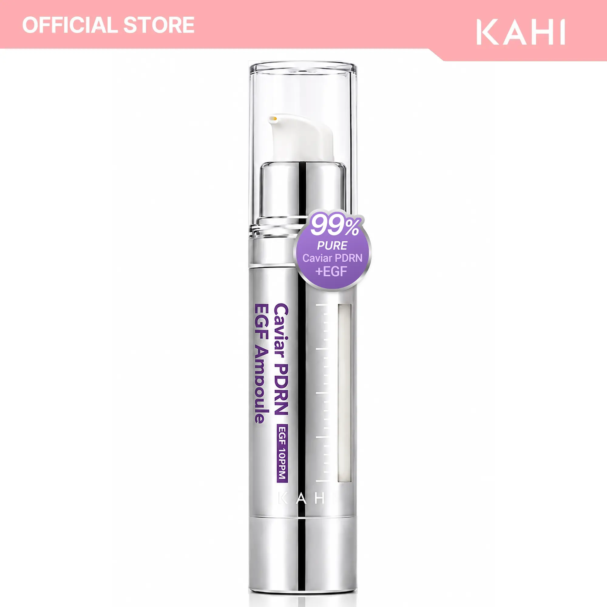 KAHI The Caviar PDRN High-Purity EGF Face Serum - Korean Adult Age-Defying Hydrating Serum, Paraben-Free, Contains Neither Harmful Additives, Firming, Lifting, Pore Tightening, Barrier Repair, 0.68 fl oz, All Skin Types