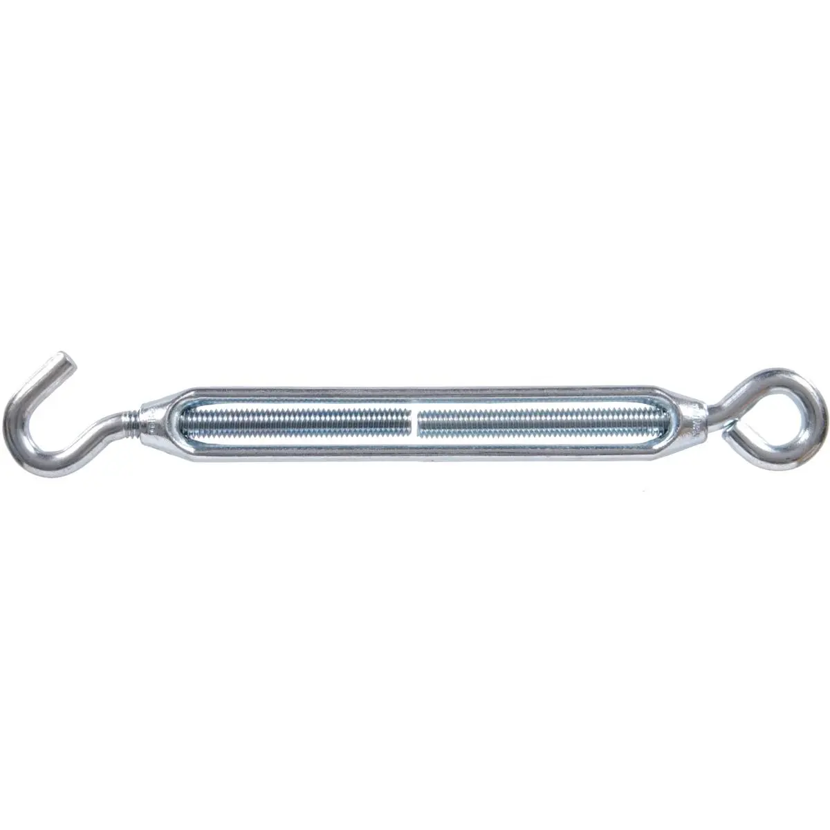 212 MAIN Flagged Hook & Eye Turnbuckles, 0.312 in-18T Thread, 8.875 in Open Length, Zinc Plated, Pack of 5