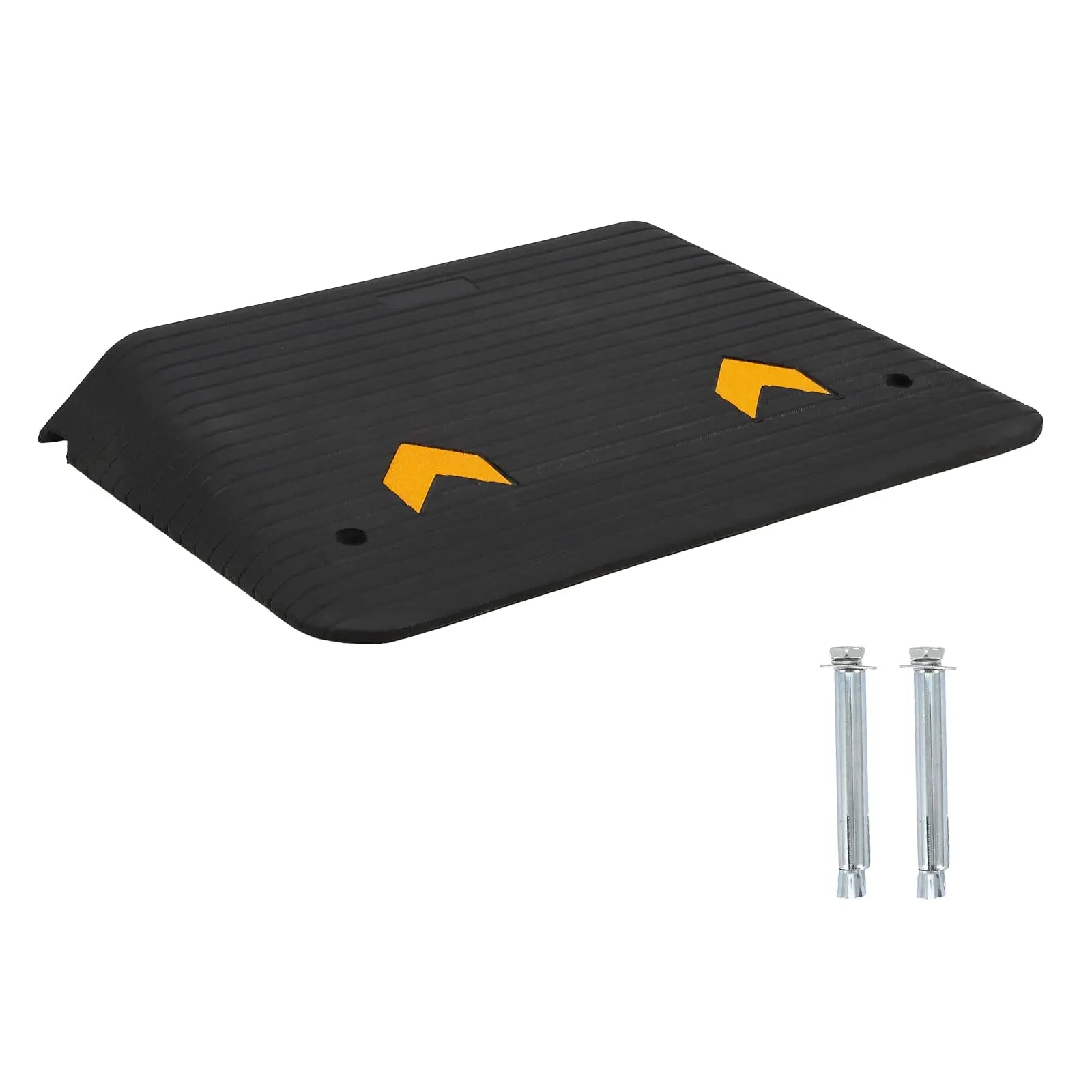 GARVEE Wheelchair Threshold Ramp 4" Rise - Heavy Duty 33,000LB Capacity with Anti-Slip Surface, Portable for Home & Commercial Use, Suitable for Doorways and Stairs, All-Season Weatherproof Design