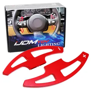 iJDMTOY Sports Red CNC Billet Aluminum Large Paddle Shifter Replacements, For BMW E90/E92 LCI/Facelift M3 E63 M6 E70 X5M E71 X6M