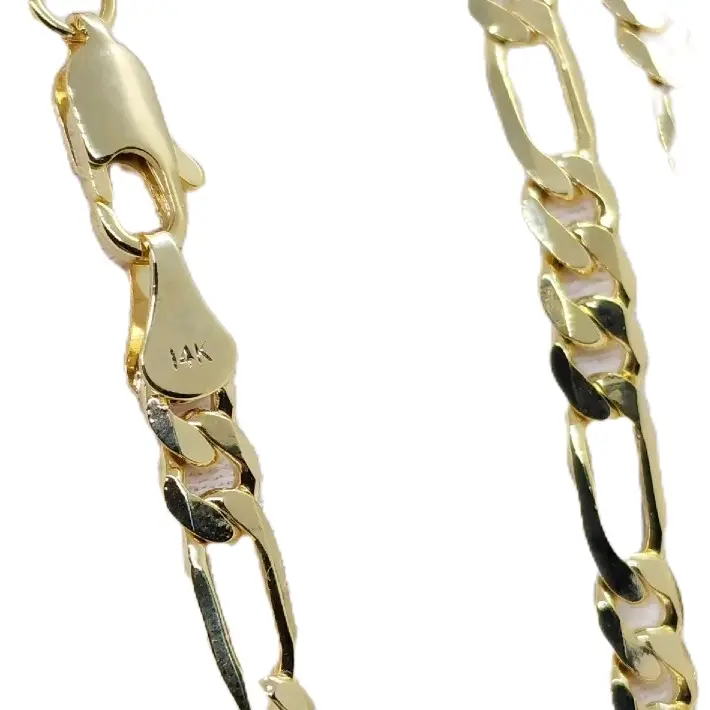 14k Gold-Plated Figaro Chain,24 inches long, 6mm wide. Our 14k Gold -Plating Stands Out Amongst The Rest chains for chains for