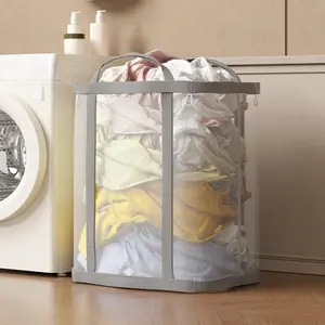 Multifunctional Foldable Laundry Basket with Handle, Space-Saving Storage Bag for Home Travel Laundry Room, Large Capacity Rectangular Design