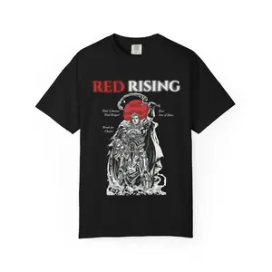Red Rising Darrow of Lykos Cotton T-Shirt, Rise for Mars Design, Dystopian Sci-Fi Fan Apparel, Unisex Booktok Gift