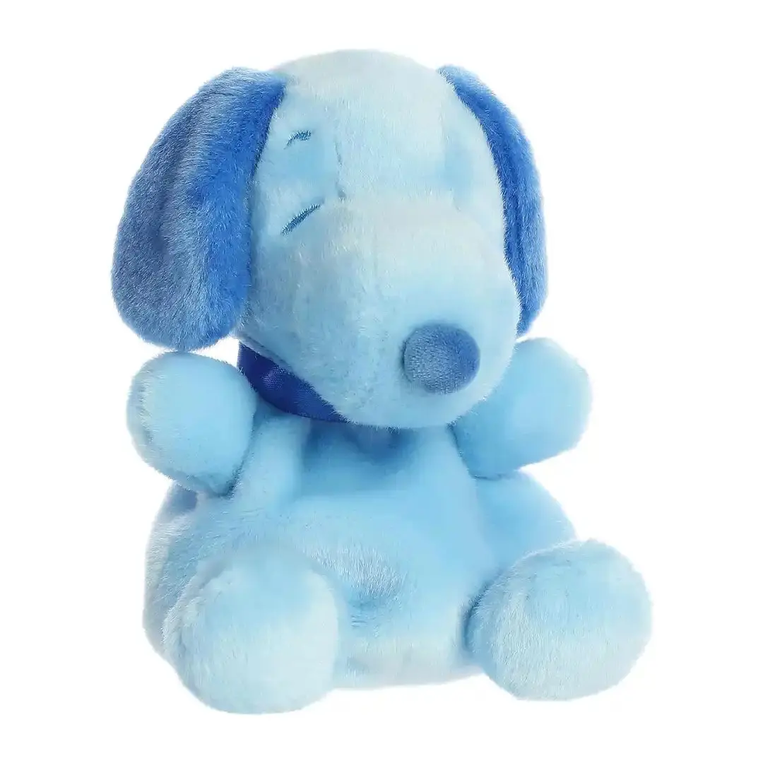 Aurora Palm Pals Peanuts Snoopy Color Collection 5" Blue Snoopy Soft Stuffed Animal, Durable Soft Fluffy Huggable Plushie, Stuffed Animal Collectibles, Cute Kids' Toy