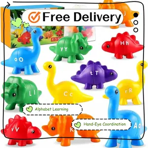 Dinosaur Alphabet Letter Learning Toys for Toddlers 1-5, Preschool Montessori Educational Language Tool, Alphabet Tool Cards & Kids Learning Cards, Toddler ABC Letter Learn Letter, Educational Tool Skill Building,,School Education Dino,learn letter summer