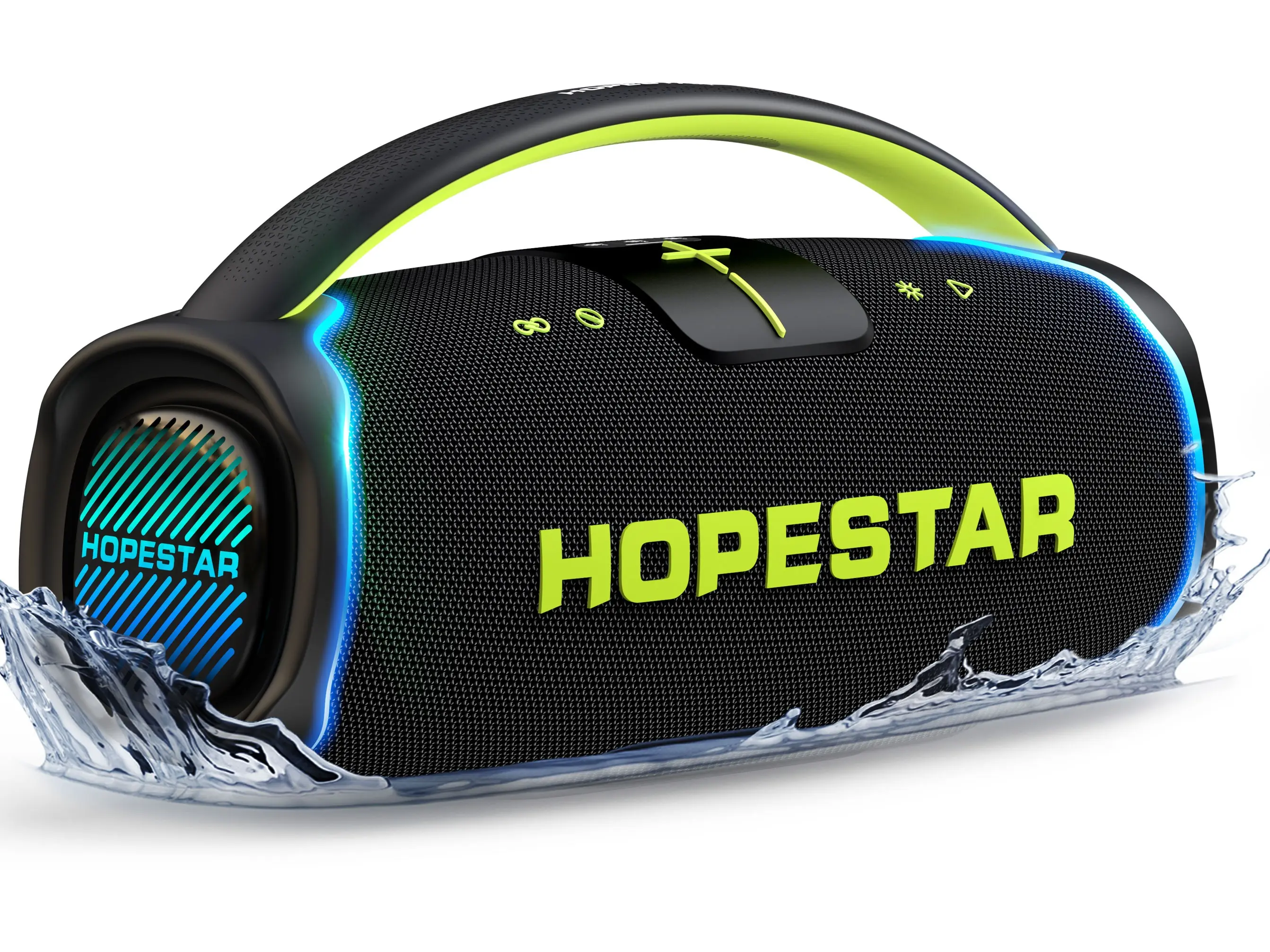 Worryfree Gadgets 300W Portable Wireless Bluetooth Karaoke Speaker - Rechargeable Surround Stereo Audio System with Handle, 1 Microphone, USB Type-C, Manufacturer Warranty, for Party, Smartphone, Camera