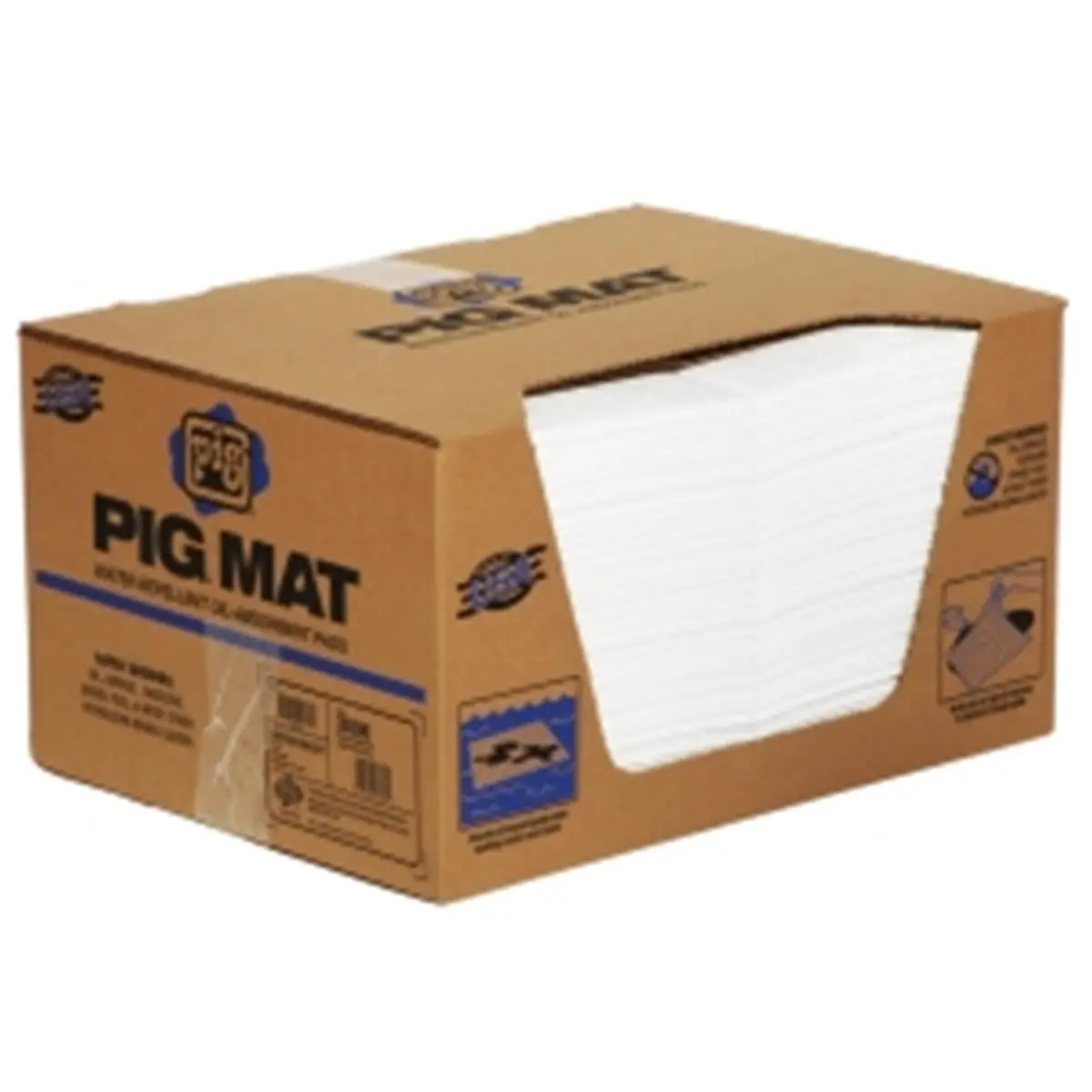 212 MAIN Polypropylene Water-Repellent Oil-Absorbent Medium Weight Mat Pad, 15 in. x 20 in. Dimpled Surface, 100 Pads - Ideal for Indoor/Outdoor Oil Spill, Household Appliance Cleanup, Pig