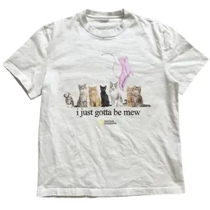 Cat "I just gotta be mew" T-Shirt, Animal Tee, Gifts Shirt, Unisex Vintage Graphic Tees Gothic Grunge Emo Scene Amity Affliction Style Clothes Men Women Streetwear