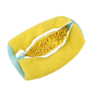 Nexapick 2-Pack Polyester Mesh Shoe Laundry Guard Bag, Extra-Thick Chenille Padded, Auto-Lock Zipper, Machine-Safe, Fits Men’s Size 13 Sneakers, Clean Washable Home Supplies Laundry Tool Accessories
