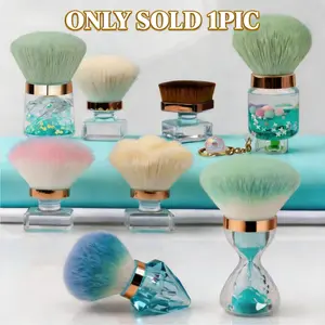 Soft Fluffy Makeup Brush Nail Dust Remover Brush Foundation Brush Mushroom Head Beauty Cosmetic Tool