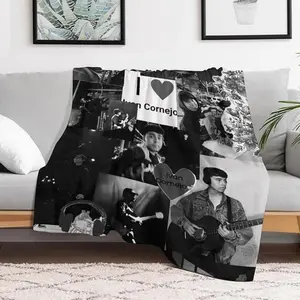 I Love Ivan Cornejo Fleece Blanket, Singer Ivan Cornejo Blanket, Rapper Ivan Cornejo Throw Blanket, Space Gift For Fan, Warm Winter Throw, Dark Blue Blanket, Gift For Fan, Birthday Gift