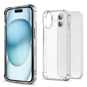 Designed for iPhone 16 Plus Case, Clear Reinforced Corners TPU Bumper, Thin Soft & HD Clear Anti-Scratch Shockproof & Drop-proof Protective Cover. Phone Case for iPhone 16 Plus 6.7 inch