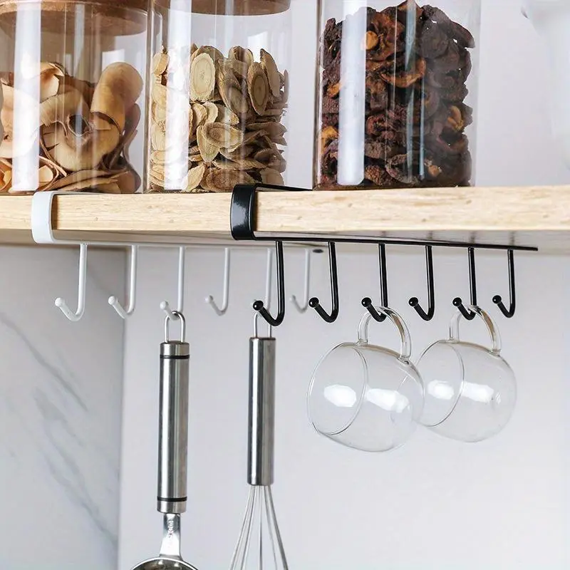 Black Iron Hook With No Marks Or Nails For Storing Pots Shovels Hanging Pieces Kitchen Utensils Storage Racks Hooks