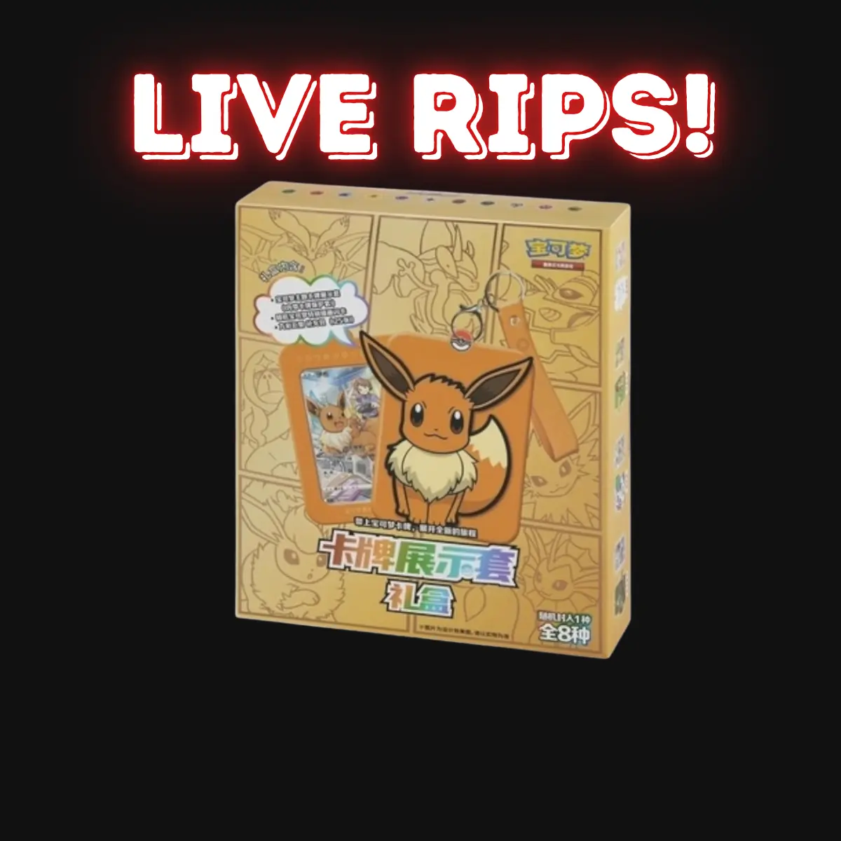 Live - Pokémon: Nine Colors Gathering "Eevee" Card Case Gift Box (S-Chinese)