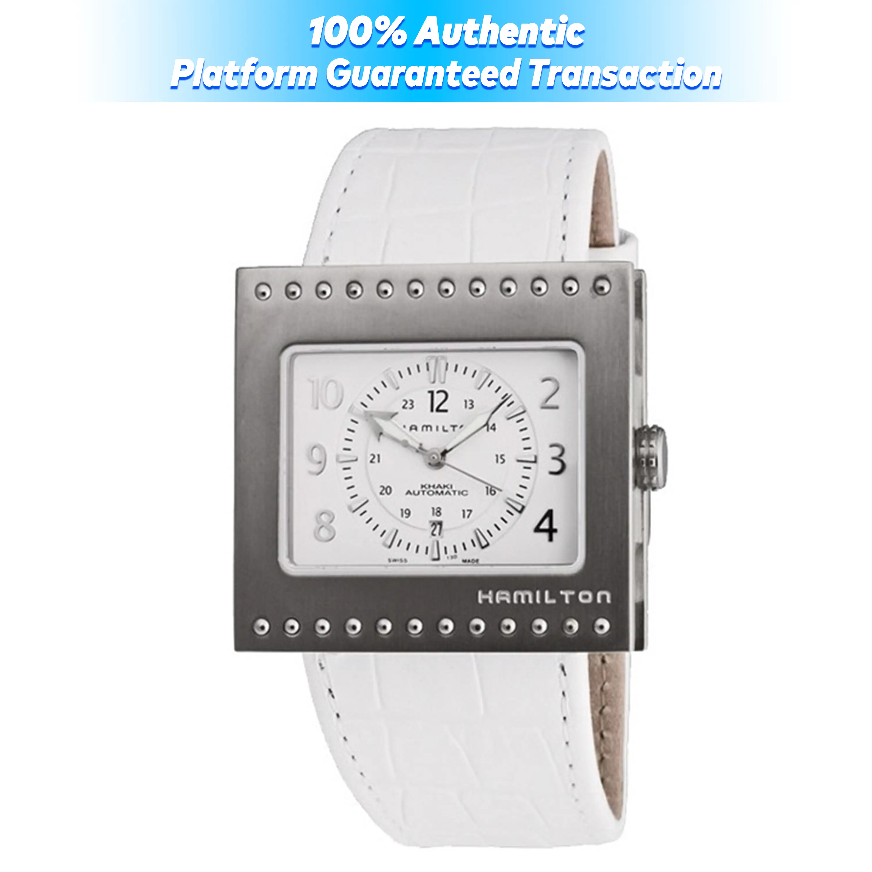 Hamilton Khaki Action Automatic White Dial Titanium Watch 38mm H79515913/3701