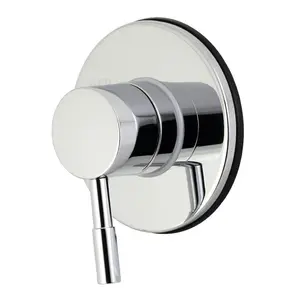 212 MAIN Concord Series Traditional Solid Brass Single-Handle 3-Way Diverter Valve Shower Faucet Set, with 3-Way Outlet, Trim Kit, Round Faceplate, Polished Chrome Finish