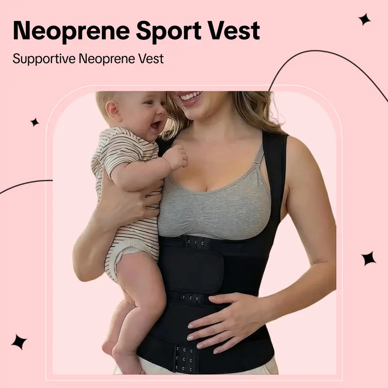 Women’s Sleeveless Neoprene Adjustable Vest – Casual Supportive Tank Top for Daily Wear
