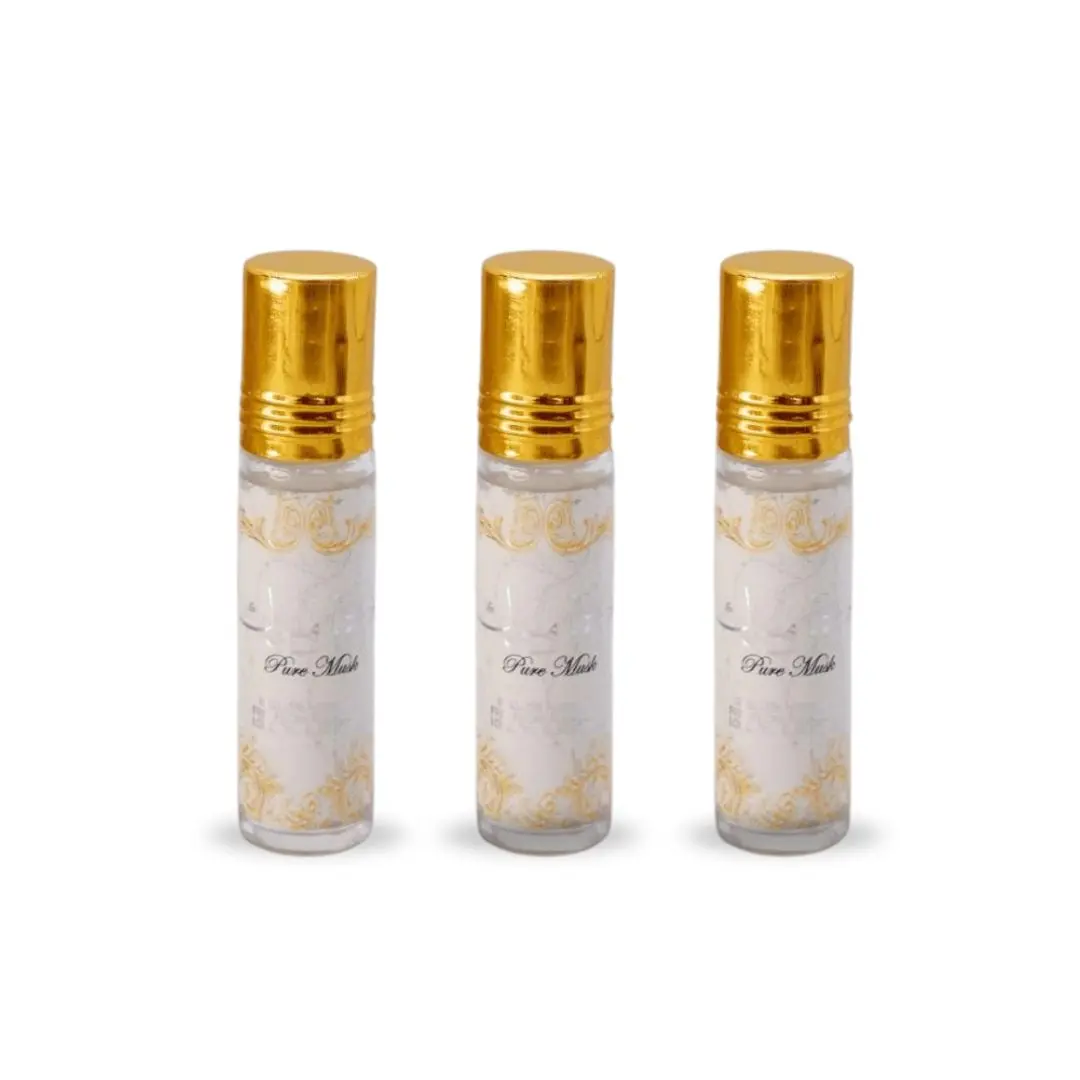 Pure Musk Perfume Oil (PACK OF 3) - 10ML (0.34 oz) by Ard Al Zaafaran