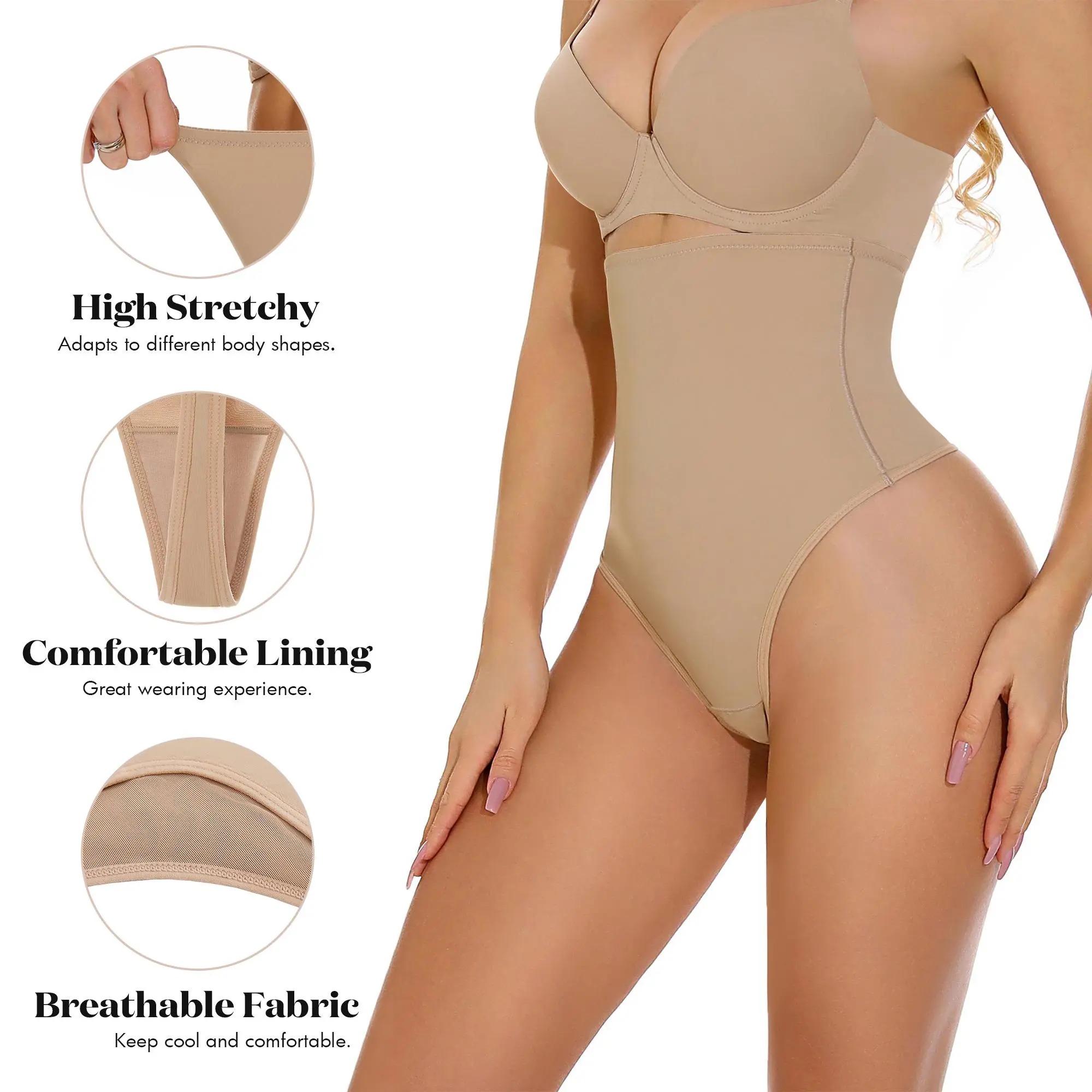 XEY Body Shaper Panty - High Waisted Invisible Shapewear | Tummy Control Magic Panty