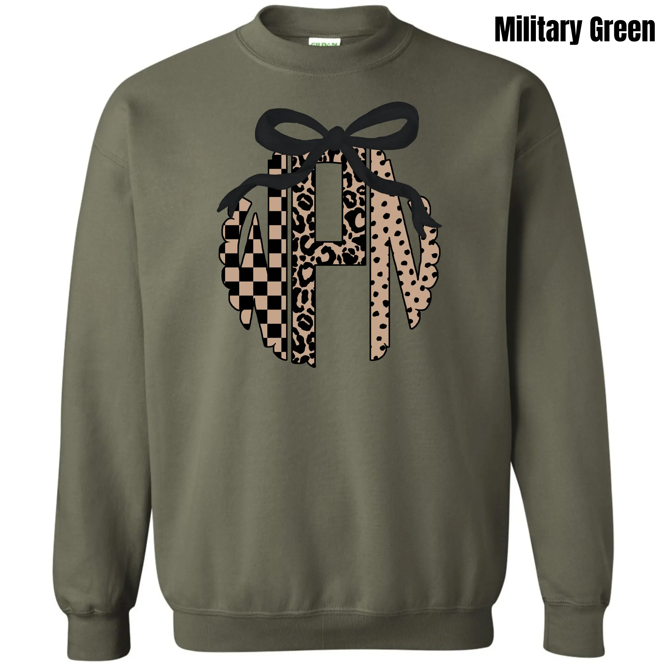 Tan Pattern Blend Monogram Sweatshirt 'NLB'