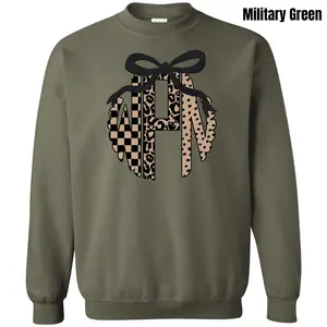 Tan Pattern Blend Monogram Sweatshirt 'NLB'