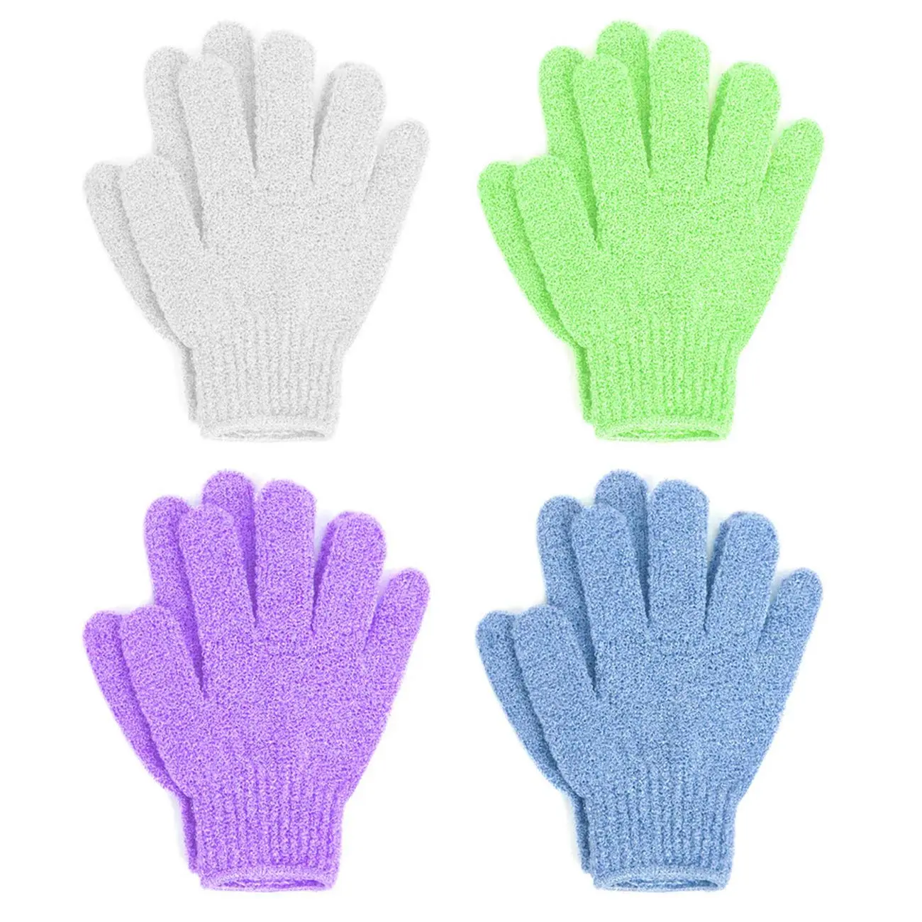 Exfoliating Bath Gloves, Pack of 4 Linda Hand Shower