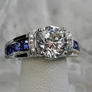80% Discount 1 Piece 925 Silver Moissanite 3 Carat Men's and Women's Ring Party Gift Daily Wear Gift Couple Gift rings unique  ring engagement  rings princess  rings chunky  rings s925  ring dimond ring