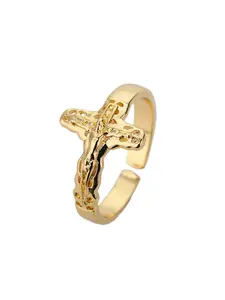 Cross-shaped jewelry made of stainless steel, ring-shaped finger ring for women, cross-shaped ring suitable for both men and women, Unique Rings