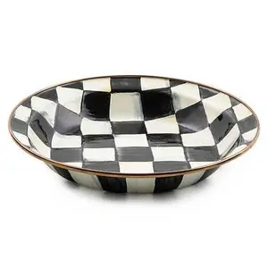 Courtly Check Enamel Pie Plate