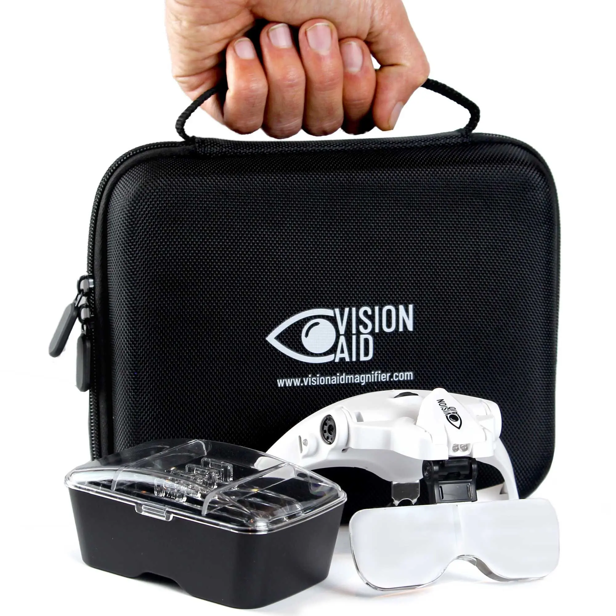 Expert Set Vision Aid  Magnifying Glasses with Light & Storage Case, Diamond Painting, Lash, Crafts, Cross Stitch Embroidery Sewing Hobby