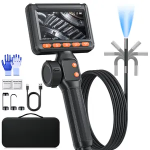 SHEKAR 0.33in/0.23in/0.15in Two-Way Endoscope Camera with Light Rotatable Flexible Waterproof Borescope, Articulated Snake Camera, Inspection Scope for Automotive, Mechanic, Wall, Vehicle, Drain, Home Improvement fathersdaygift