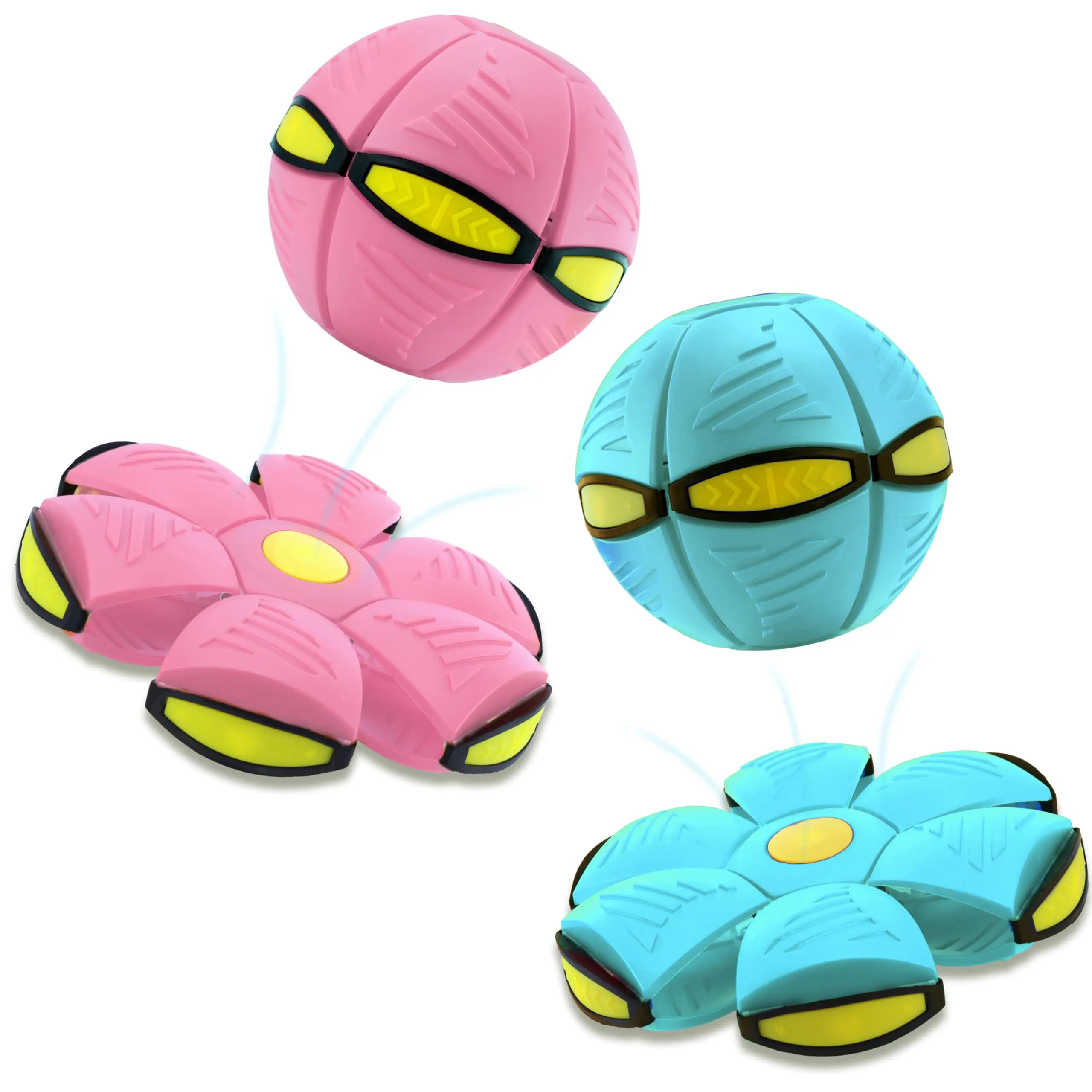 Children's LED Lights Bouncing Magic Ball - Transforming Flying Saucer Toy, Sturdy Drop-Resistant for Parent-Child Interaction