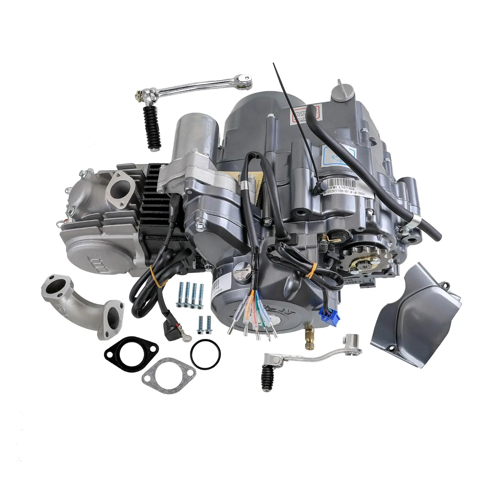 Lifan 125cc Semi Auto Motor Kit with Kick Starter Lever Gear Shift Lever Manifold Set for Dirt Pit Bike Trail Offroad Motorcycle XR50 CRF50 XR70 CRF70 Z50 CT70 XL70 ST70 CL70 SL70 CS 90 Taotao SSR