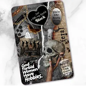 Gothic Witchy Halloween Spooky Holographic Cardstock Clear Case Insert for Kindle | Dark Romance Book Lover Gift | Bookish Stickers for Kindle | Gothic Kindle Decorating Accessories | Booktok Smartphone Aesthetic Cover